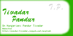 tivadar pandur business card